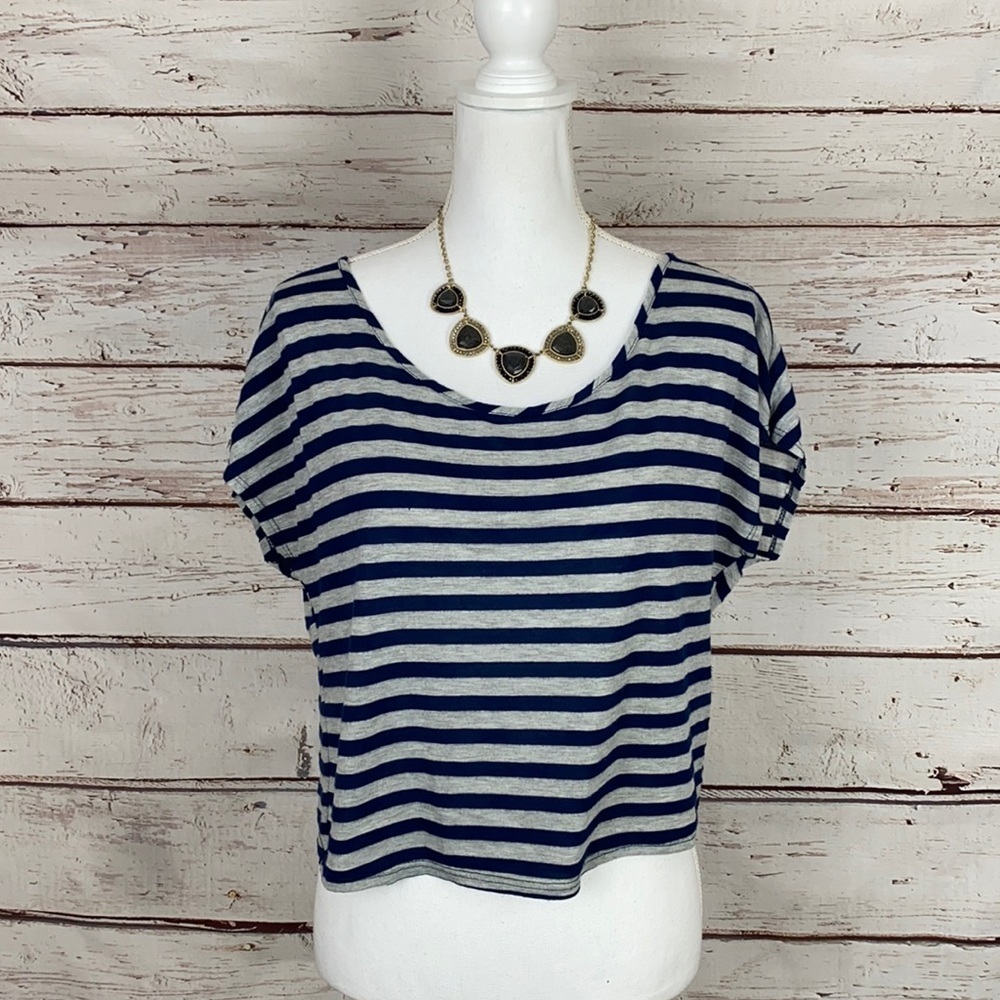 Love & Lust Loose Crop Top with Bow Back Medium